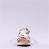 Oh My Sandals Low Wedge Strappy Sandal - White Combi